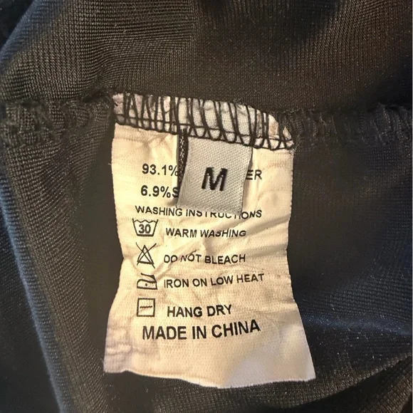 Black Velvety Lace Trim Bootcut Hippie Bohemian Festival Artsy Stretchy Pant M - Picture 6 of 10